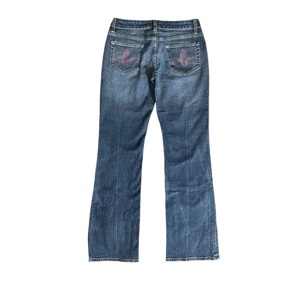 New Bebe Sophie Bootcut Jeans with rhinestone accent size 29 Made In USA Y2K VTG